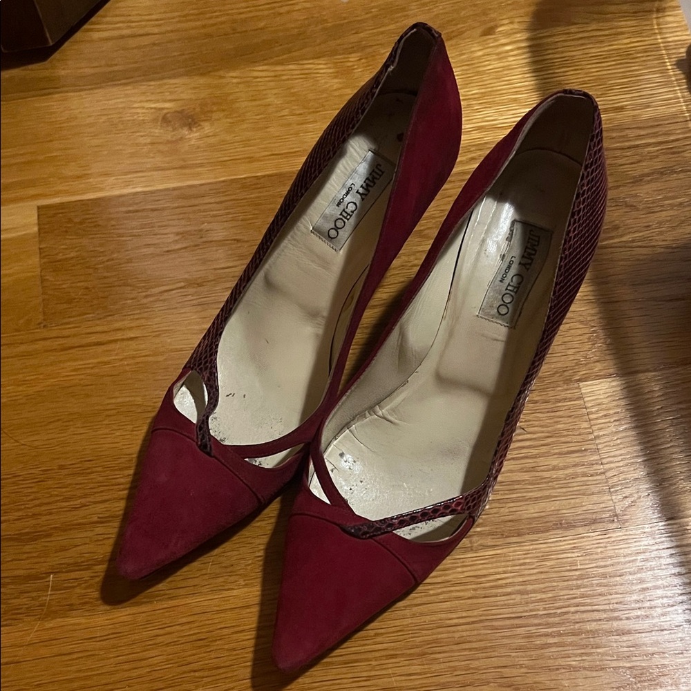 Jimmy Choo Deep Red Heels